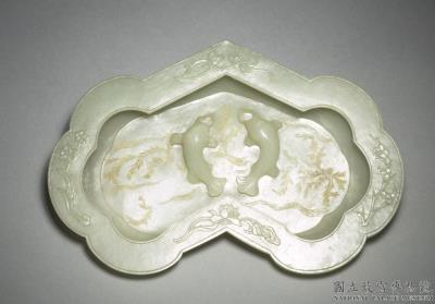 图片[2]-Jade brush washer with chime and paired fish pattern symbolizing a superabundance of auspicious happiness, Qing dynasty (1644-1911)-China Archive